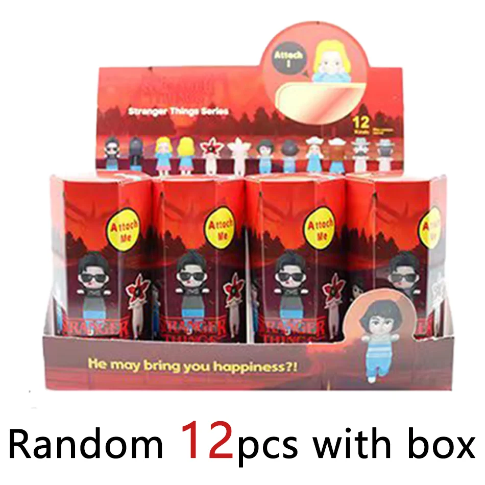 جديد 12 قطعة/ste غريب الأشياء أنيمي الكرتون الشكل الإبداعية شخصية تمثال زخرفة مفاجأة الطرفية سطح المكتب عيد ميلاد #6
