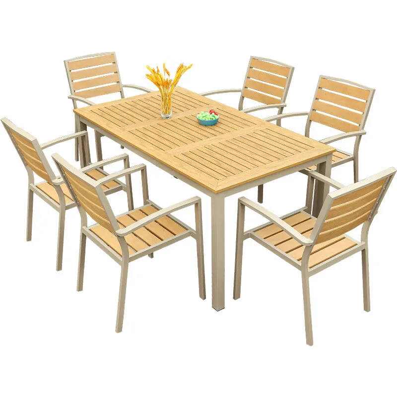 

Table and chair courtyard outdoor simple villa open-air garden leisure