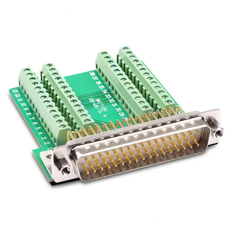 D-SUB 50PIN DB50 Solder-free Three 3-row 50-pin Connector Solder-free DB50 Male Header Female Adapter Board Terminal Column