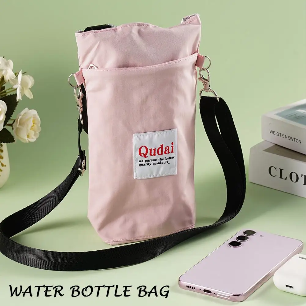 Crossbody Water Cup Bag Solid Color Tumbler Protector Sleeve Strap Bottles Portable Holder Coffee With Hand-Held Gl S2P1