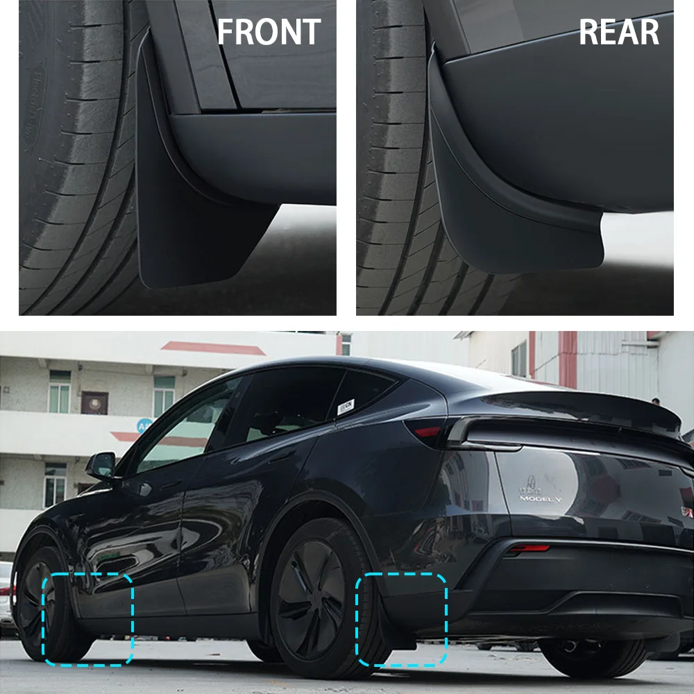 Mud Flaps For Tesla New Model Y 2025 Launch Juniper  No Drilling/Tape Splash Guards Fenders Mudguards Mudflaps