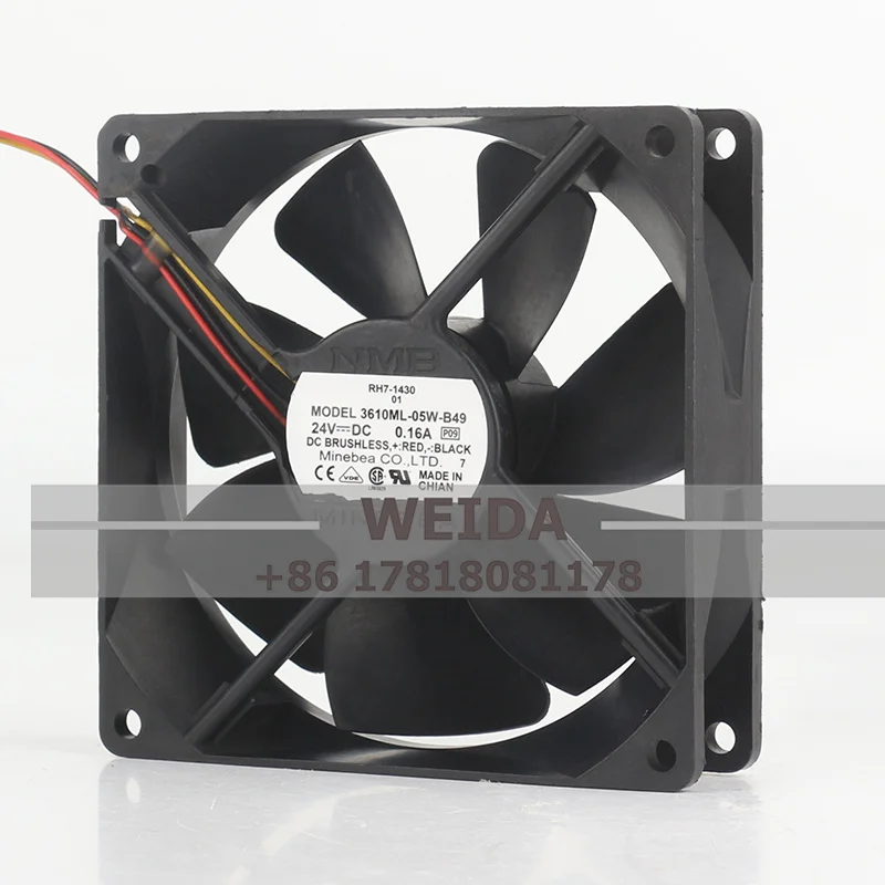 Case fan Original NMB 3610ML/3610KL-05W-B49 24V 0.16A inverter cooling fan  90x90x25MM