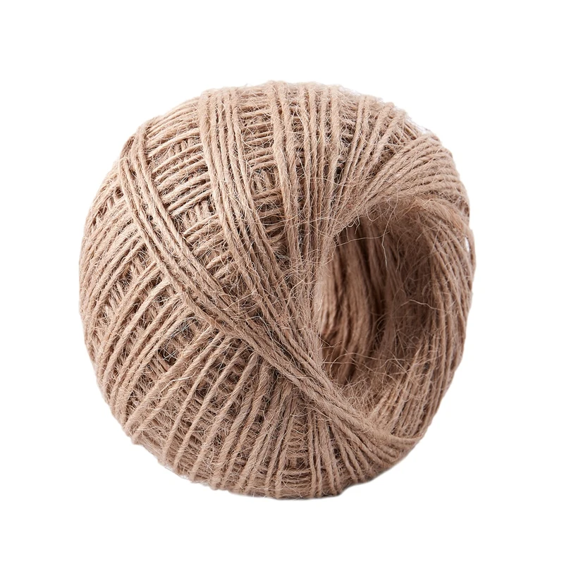 100M 1mm Natural Textured Hessian Jute Twine String Tag Label Hang Rope Wedding Home Woven Decorative DIY Crafts