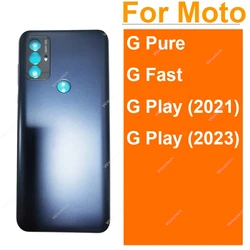 Back Cover Rear Door Housing Case For Motorola MOTO G Pure G Fast G Play 2021 2023 XT-2163-4 Back Battery Housing Case Parts