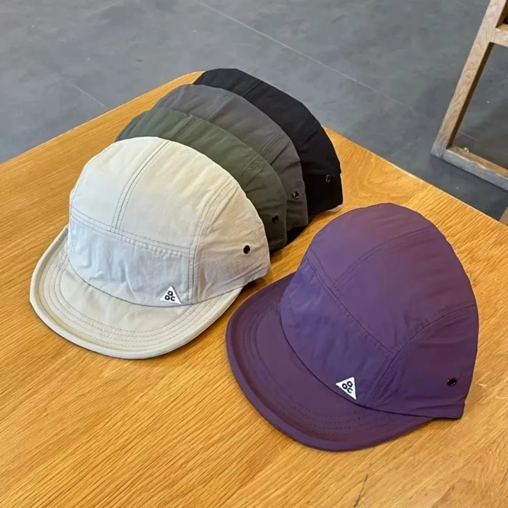 Casual Short Brim Duckbill Cap Sun Protection Quick-Dry Sun Hat Adjustable Camping Hat Women Men