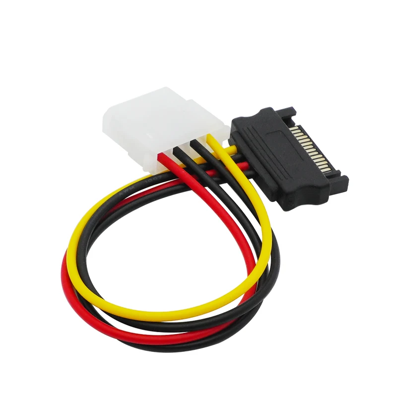 SATA 15Pin Male to Big 4Pin Male Serial Power Connector Adapter Cable Molex IDE 4pin to SATA Converter Power Cable