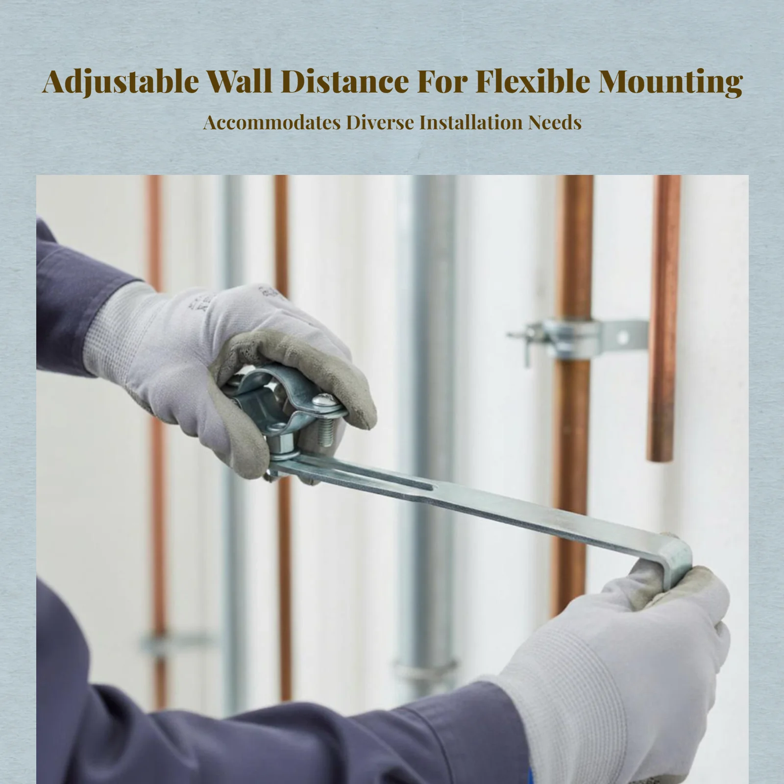 

Регулируемое железное крепление, простая установка