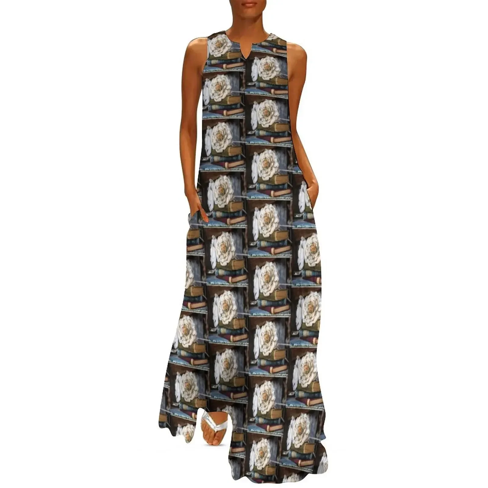 

Paper Rose Long Dress summer dress korean women dress party evening elegant luxury celebrity korean style