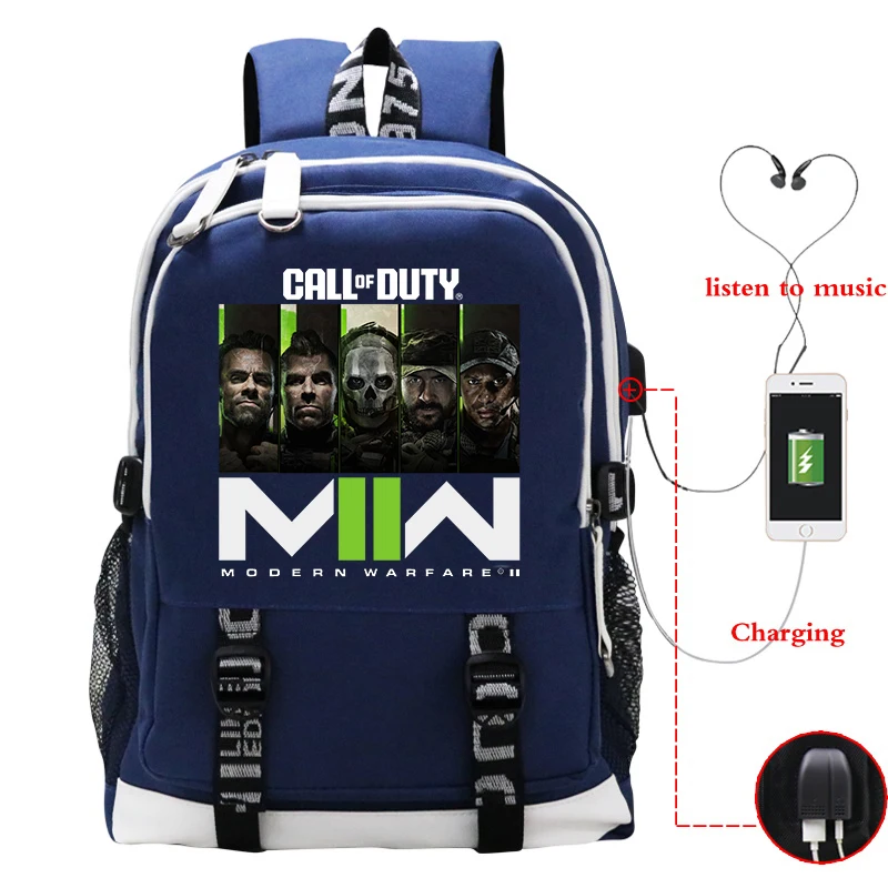 Usb Charging Travel Backpack for Teenage Call Of Duty Modern Warfare School Bags for Boys Men Laptop Bag Students School Bookbag