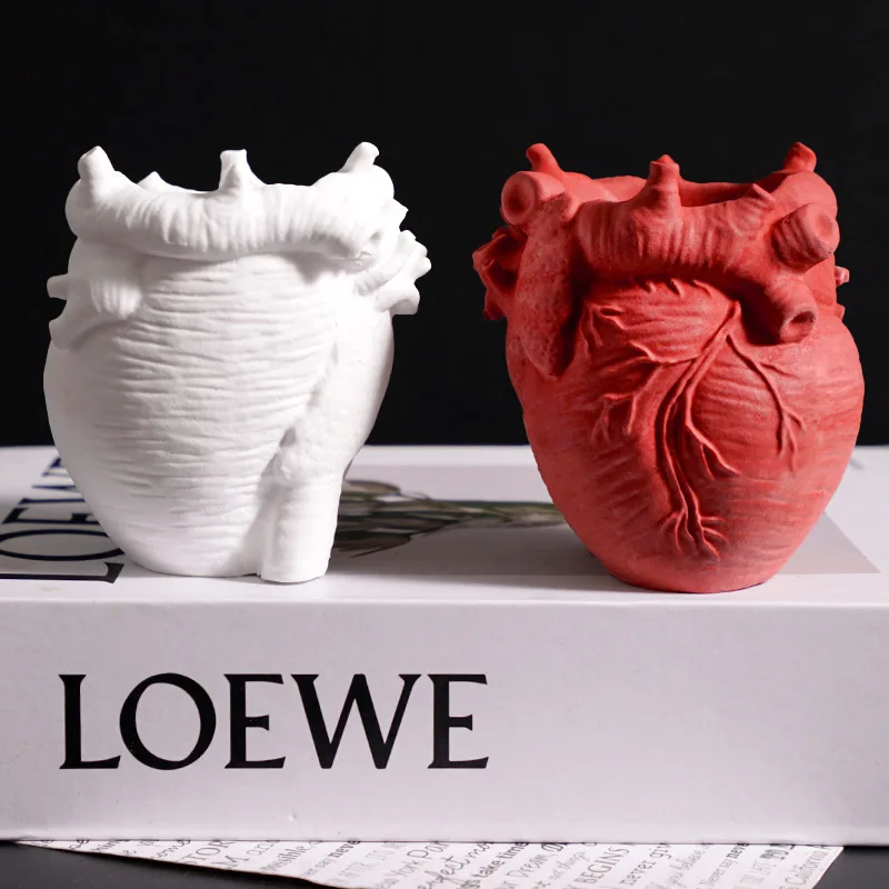 

Силиконовая форма для цветочного горшка в форме сердца, сделай сам, ваза в форме сердца, гипсовые формы для цемента, держатель для ручек, контейнер для сердца, вазы, декоративная форма