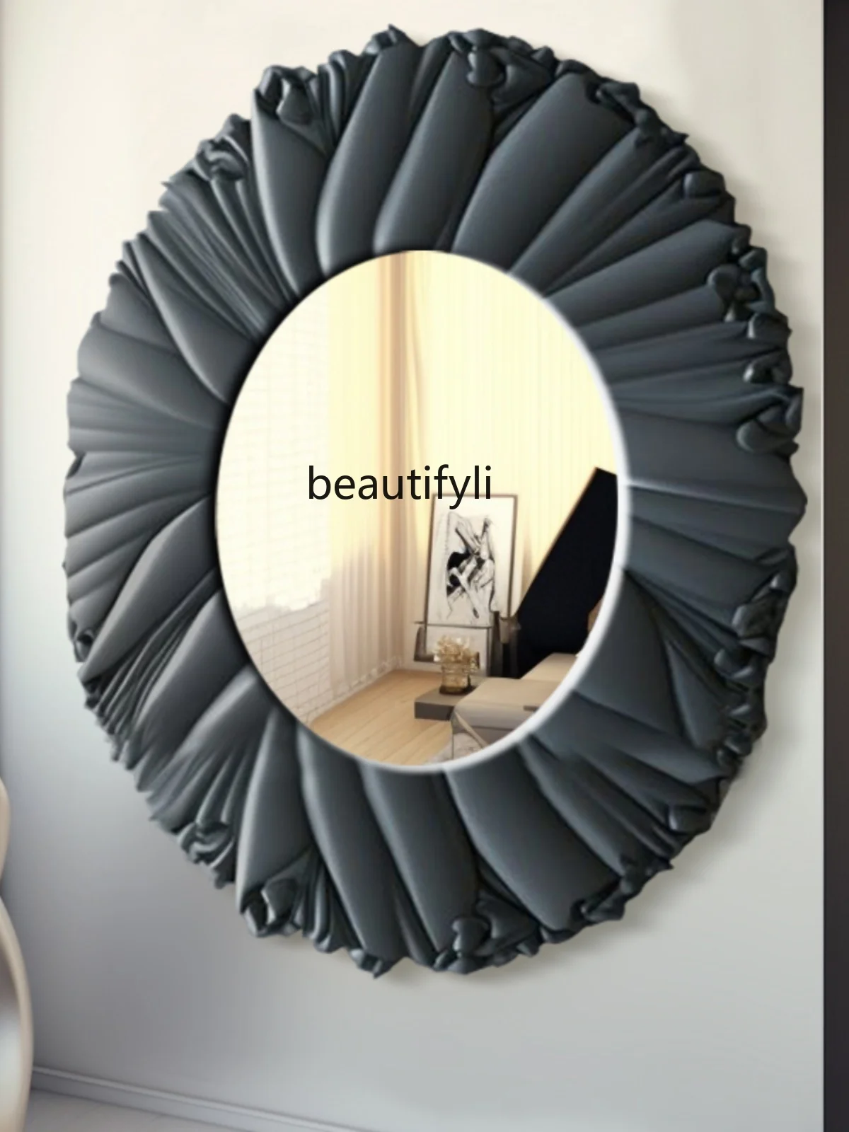 American background wall decorative mirror wall wall  hanging mirror entrance round living room large mirror