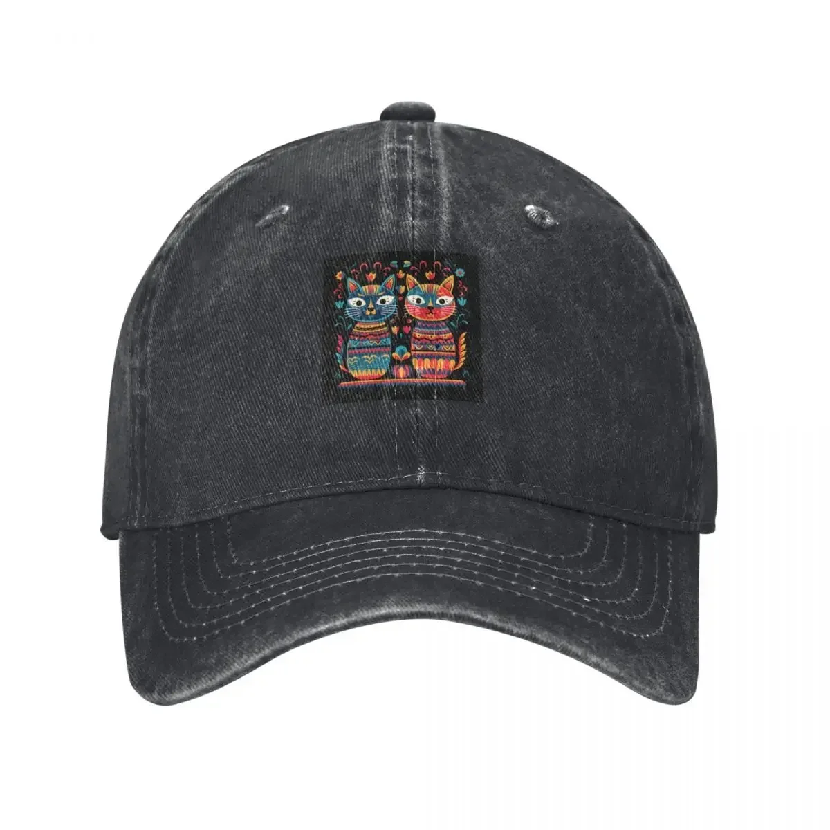 Mexican Alebrijes,Huichol Art,Papel Picado - cat Baseball Cap Wild Ball Hat cute Thermal Visor Girl'S Hats Men's