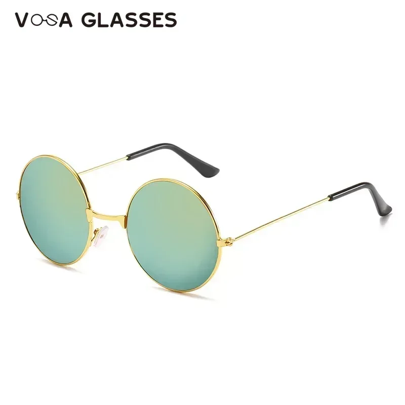 Vintage Sunglasses for Men Women Popular Fishing Leisure Round Metal Men Sunglasses Retro Fashion Eyewear Sun Glasses UV400