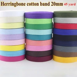 DIY Handmade 100% Cotton Tape Herringbone/ Twill Cotton Tape/ Size 2cm 20mm,15yds Solid Color in Red White Black