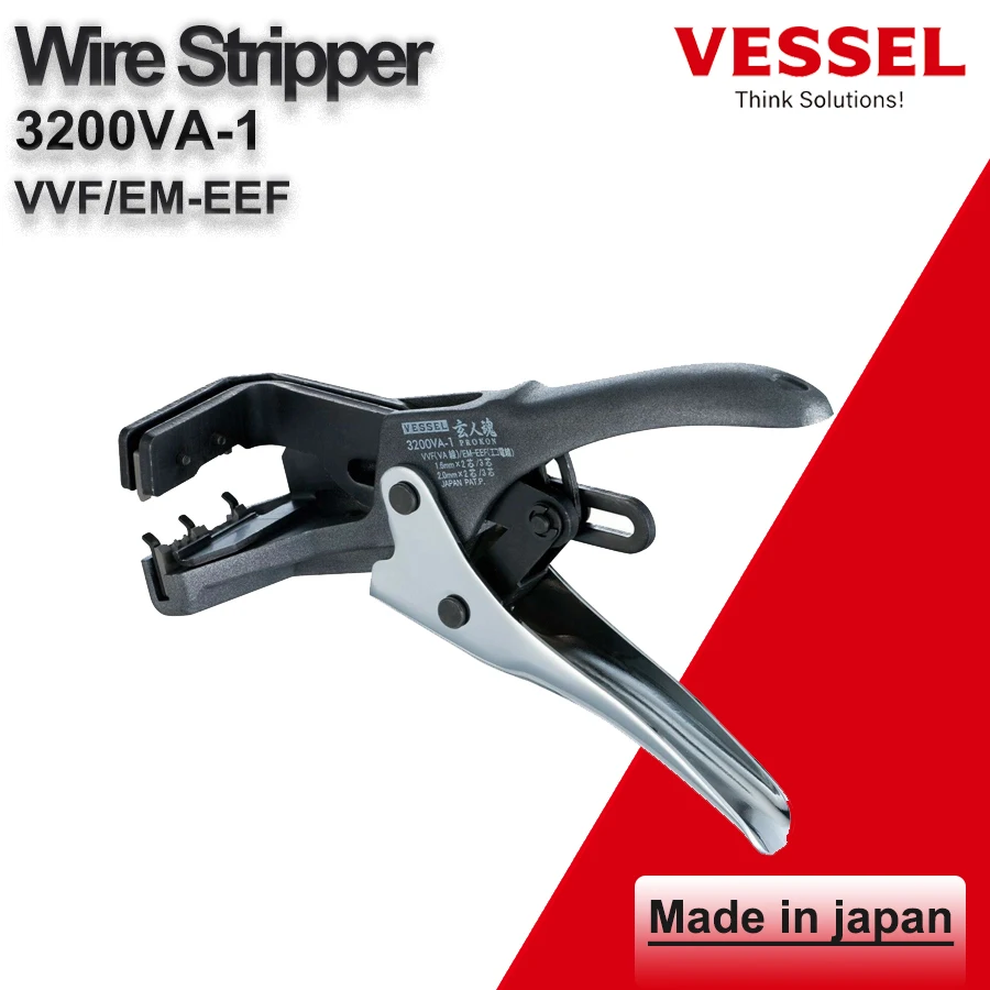 VESSEL VA Wire Stripper Compatible with Electrician Proficiency Exam Electrician Stripping Plier 3200VA-1