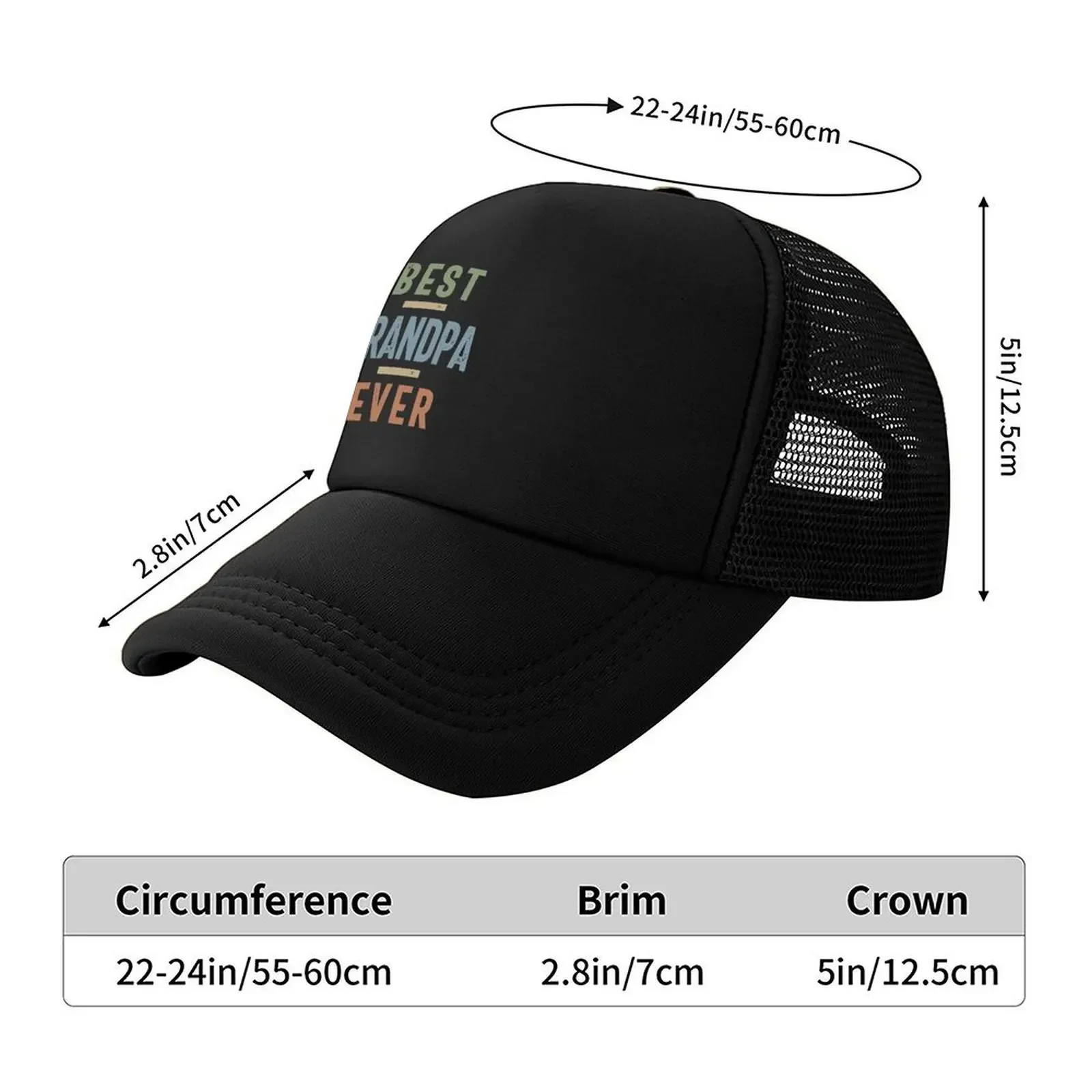 2026 Best Grandpa Ever | Fathers Day and Grandparents Day Gift Baseball Cap luxury caps western Hat Caps For Men Women's