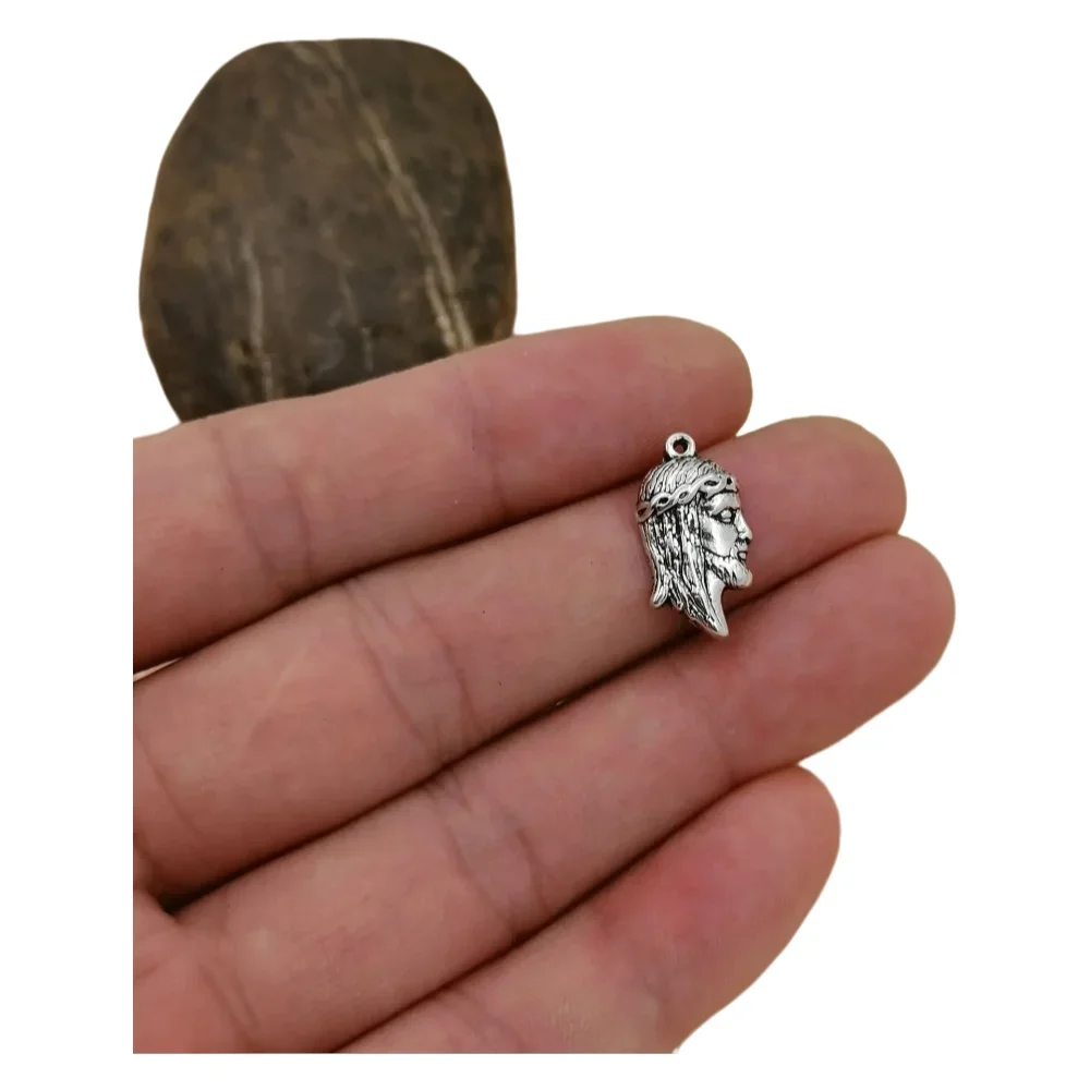20Pcs Alloy Jesus Pendant For DIY Bracelet Necklace Jewelry Making Accessories A-490