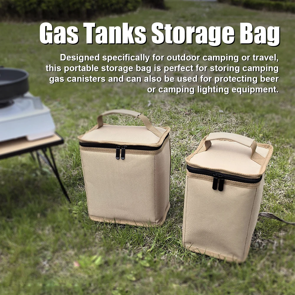 

Camping Canister Bag, Outdoor Camping Gas Canister Storage Bag - Water-Resistant & Tear-Proof Oxford Cloth with Double Zipper