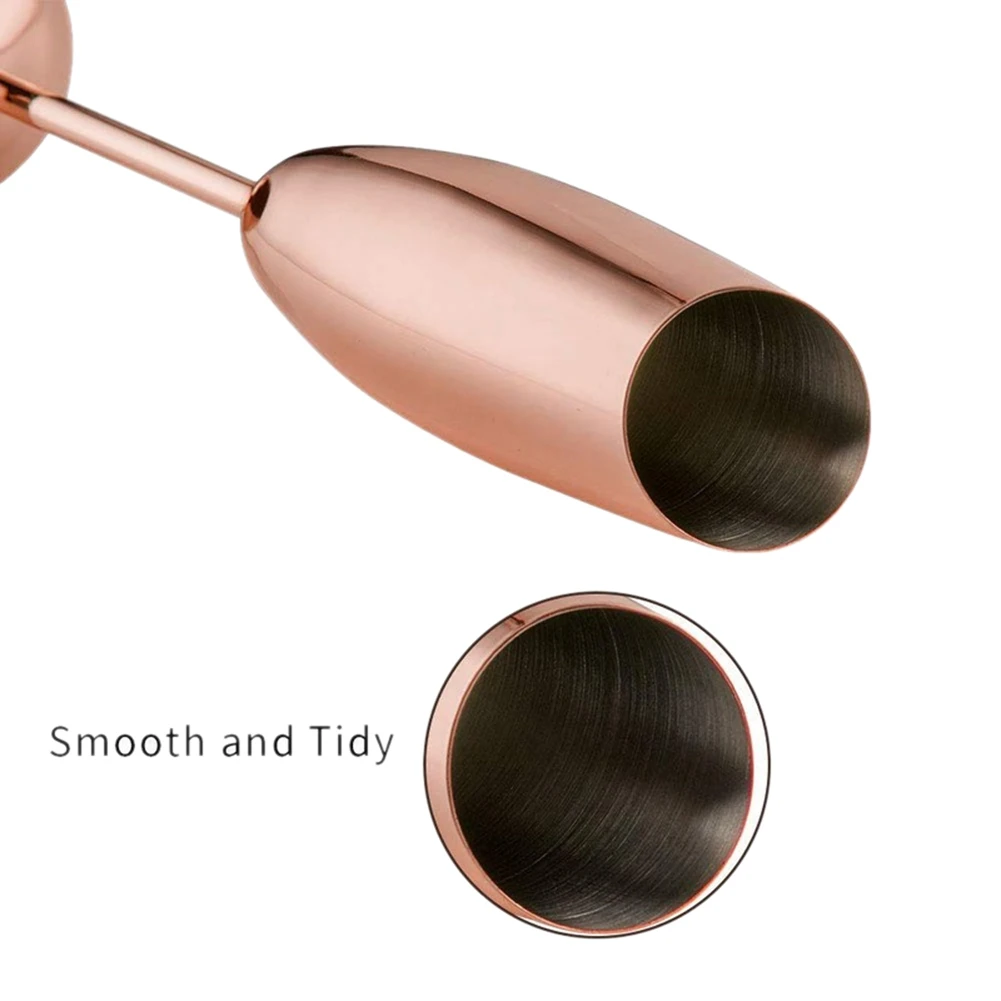 THIVN-Set Of 4 Stainless Steel Champagne Wine Flutes Glasses Rose Gold Unbreakable Shatterproof