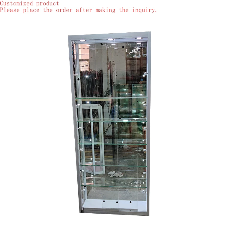 

Custom.Full Vision Showcase Tempered Glass Showcase Lockable Showcase With Light