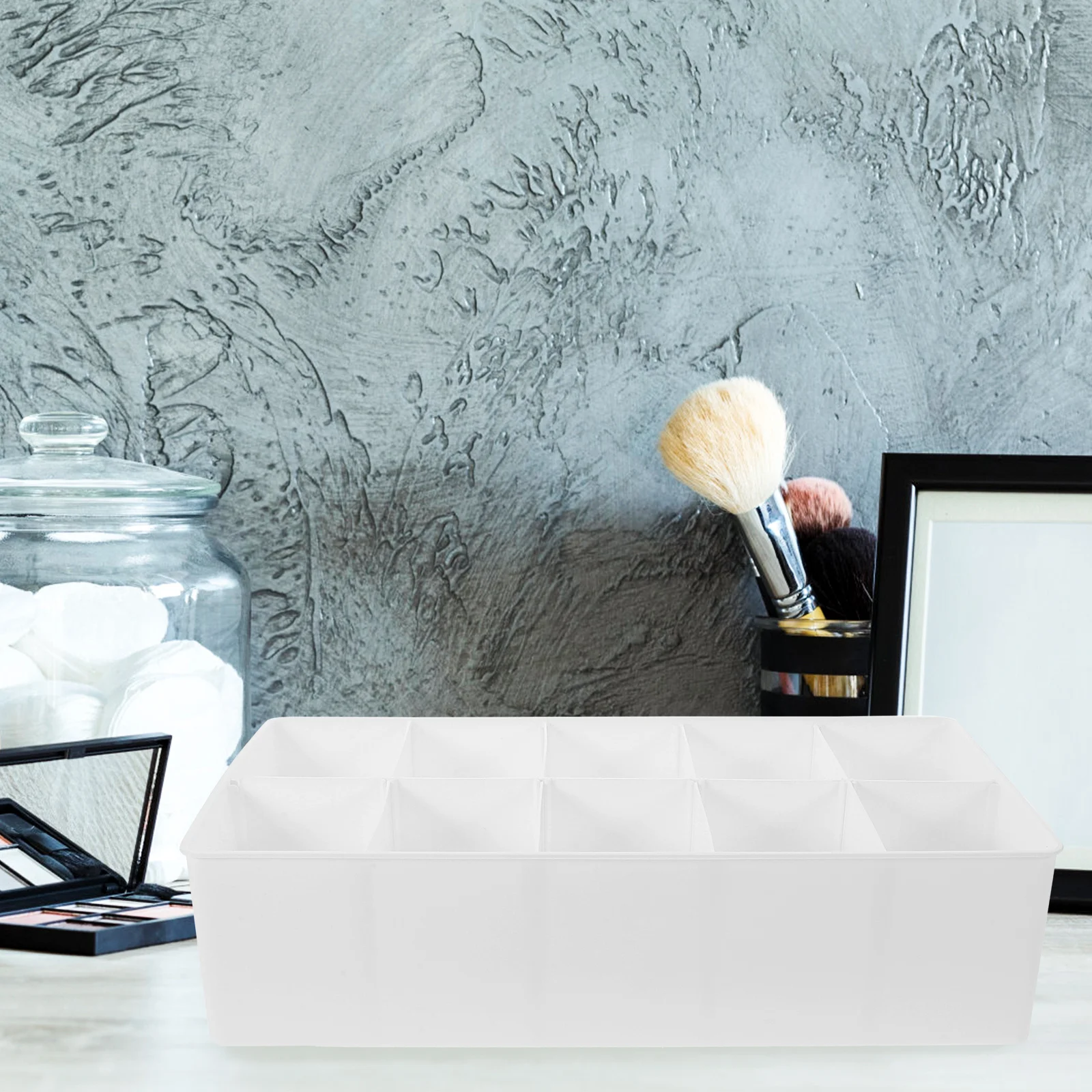 

Multi-Grid Desktop Cash Holder Storage Box Money Drawer Organizer Cash Coin Bill Organizer for Office Store Counter