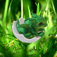 3D Mini Newborn Dragon In Egg Art Dragon Statue Little Miniature Of Dragon Hatching Dragon Newborn Dragon In Egg Desktop