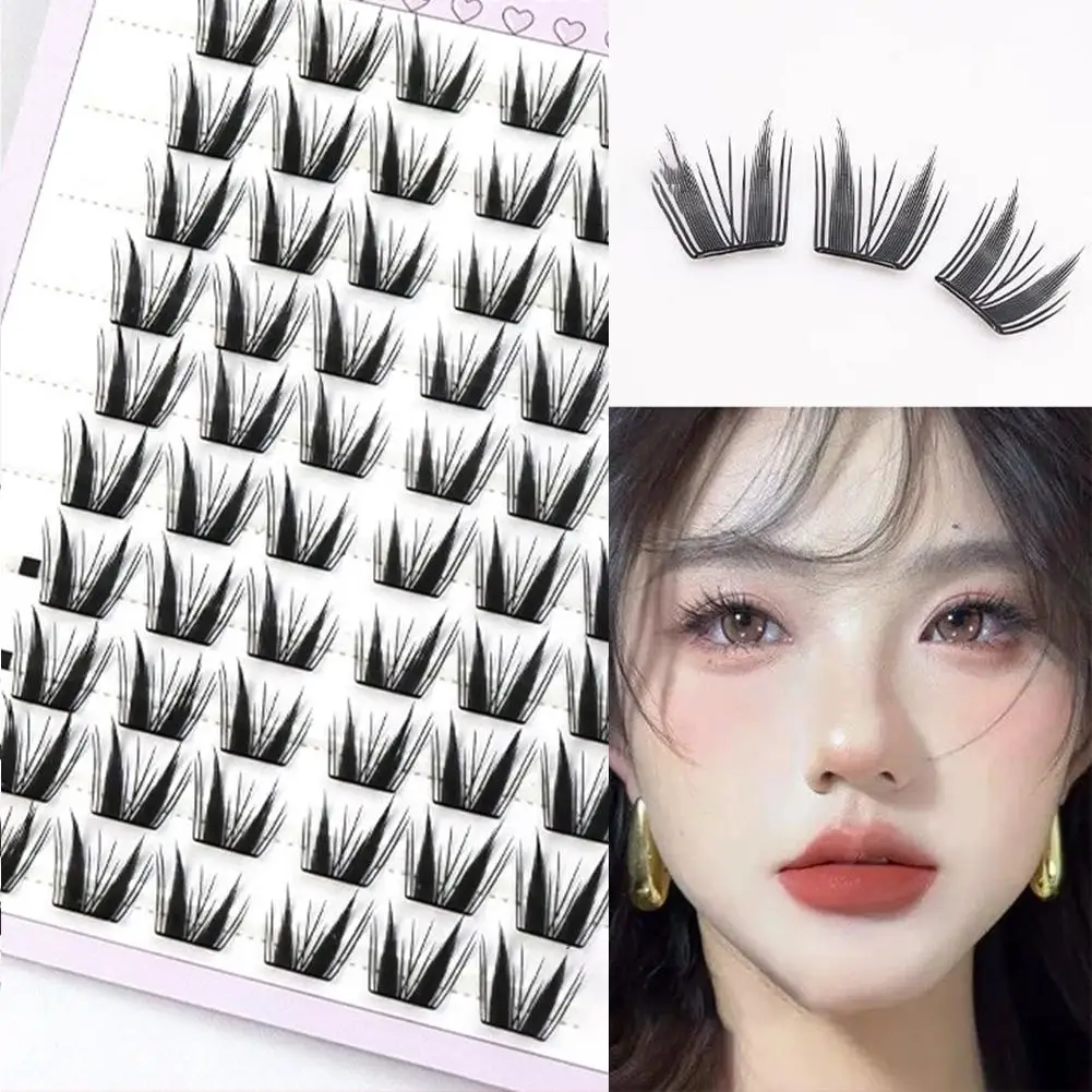 Pas de colle faux cils fin cils solaires naturel moelleux bricolage Extensions de cils auto-adhésif maquillage C Curl mélange grappes de cils