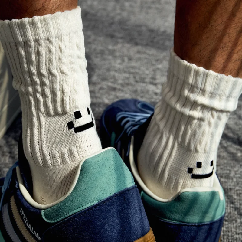 

Мужские носки, 4/5 пар, осенне-зимние хлопковые спортивные мягкие дышащие повседневные носки до щиколотки для бега, мужские велосипедные чулки