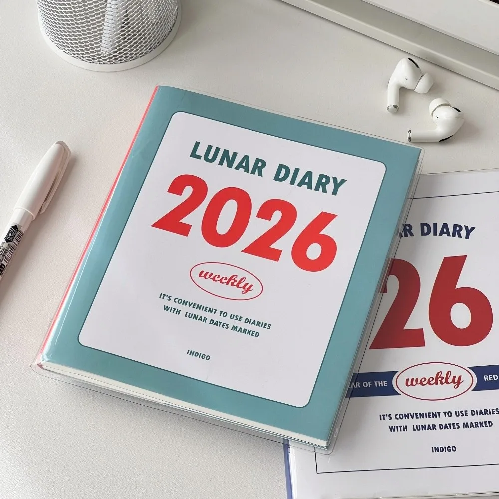 2026 الكورية دفتر الجدول الزمني كتاب الطالب الخطط الشهرية والأسبوعية مجلة دفتر مذكرات مخطط القرطاسية لوازم الطلاب