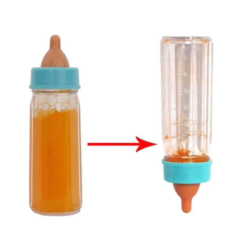 Baby Dolls Feeding Bottle Magic Disappearing Milk Bottle Kids Pretend Play Toy Accessory Reborn Juice Bottle Educational Toys