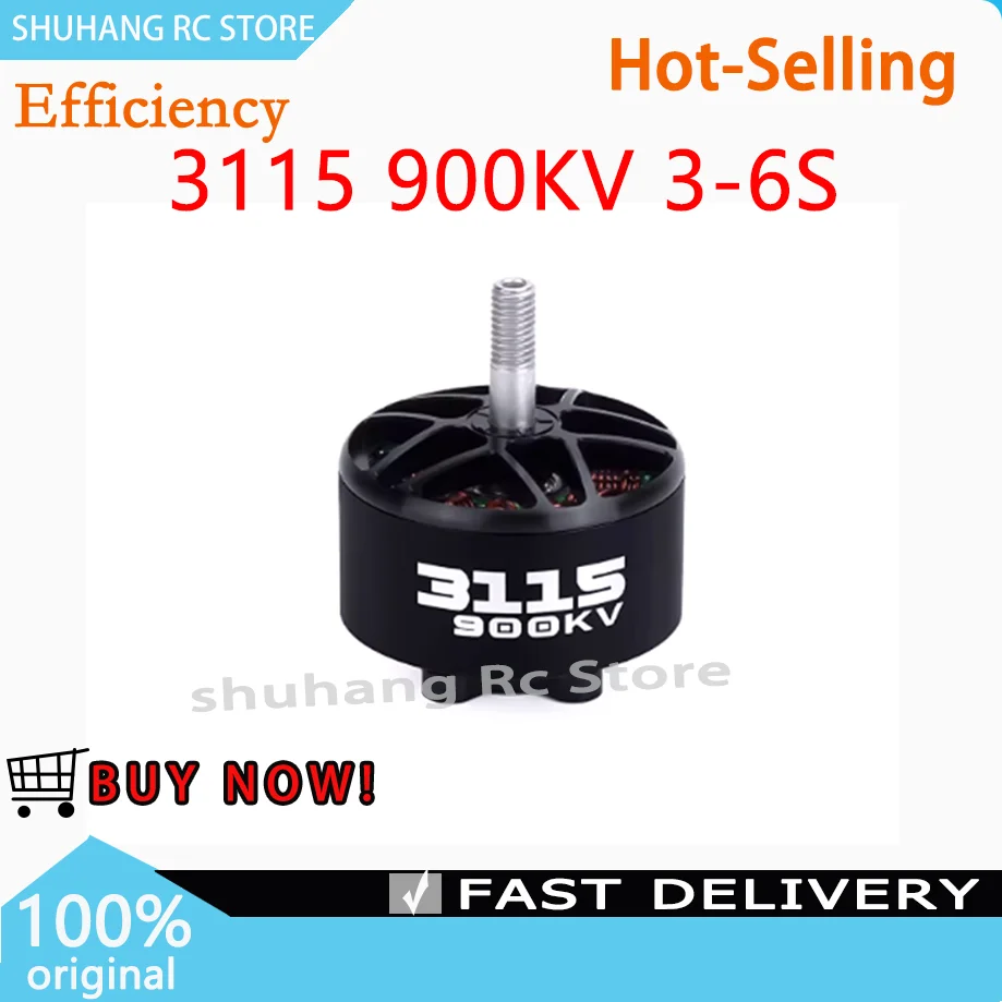 

Shuhang 3115 900KV 3-6S 65A 1620W 6SLiPo 25.2V Brushless Motor for RC FPV Freestyle 10Inch Long Range Drone Aircraft DIY Parts