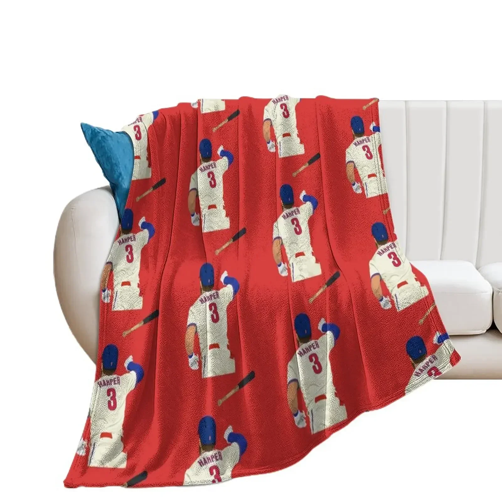 Bryce Harper Bat Flip Throw Blanket halloween Luxury St Blankets