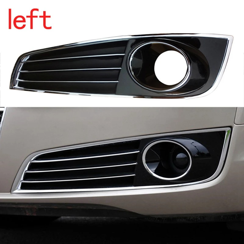 1 Pair Car Fog Lamp Shade Under Front Bumper Lamp Fog Lamp Frame Grid 4H0807679 4H0807680 For  A8 D4 2010-2014