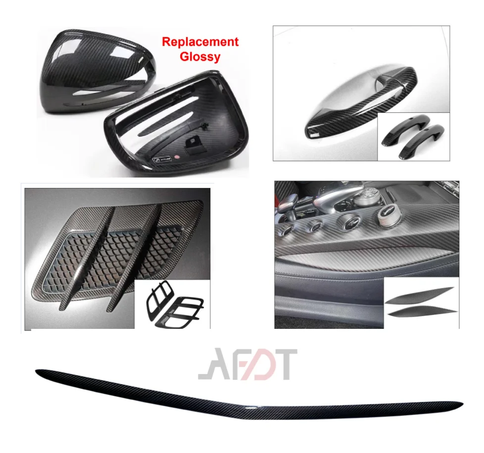 

For Benz AMG GT C190 R190 GTC GTS GTR PRO 2Doors 2015-2023 Carbon Fiber Engine Hood Air Intake Frame Cover Car Accessories