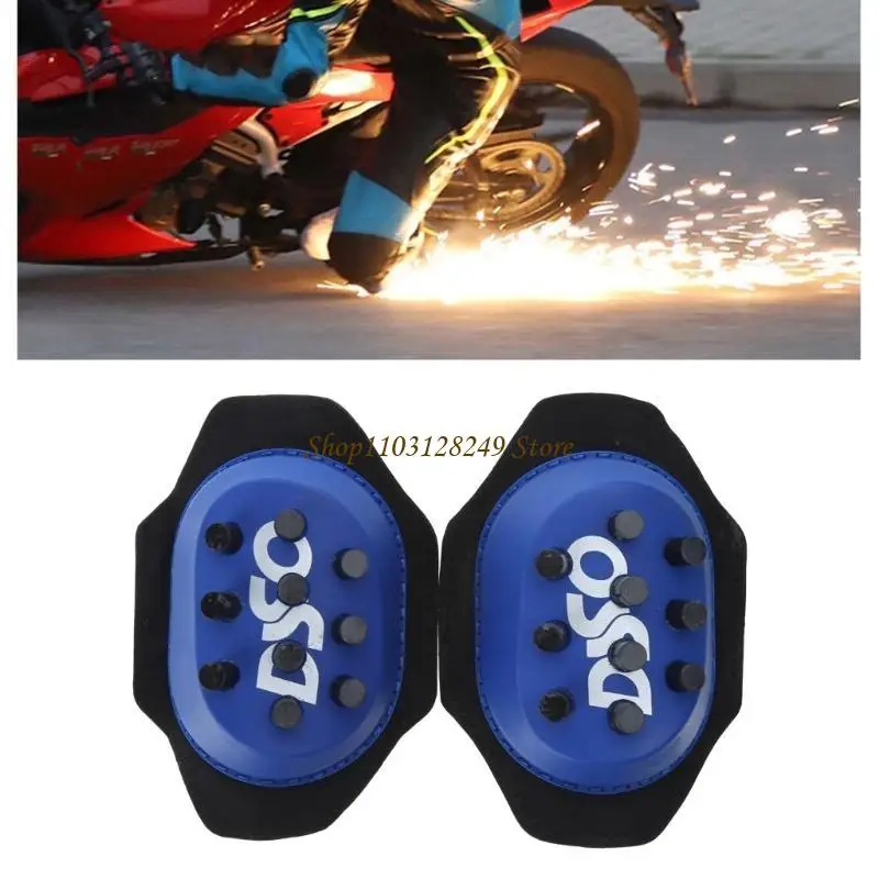 

N5KD 2Pcs Motorcycle Knee Pads Slider Grinding Knee Bag Protector with 10/20 Button Universal Cycling Equipment