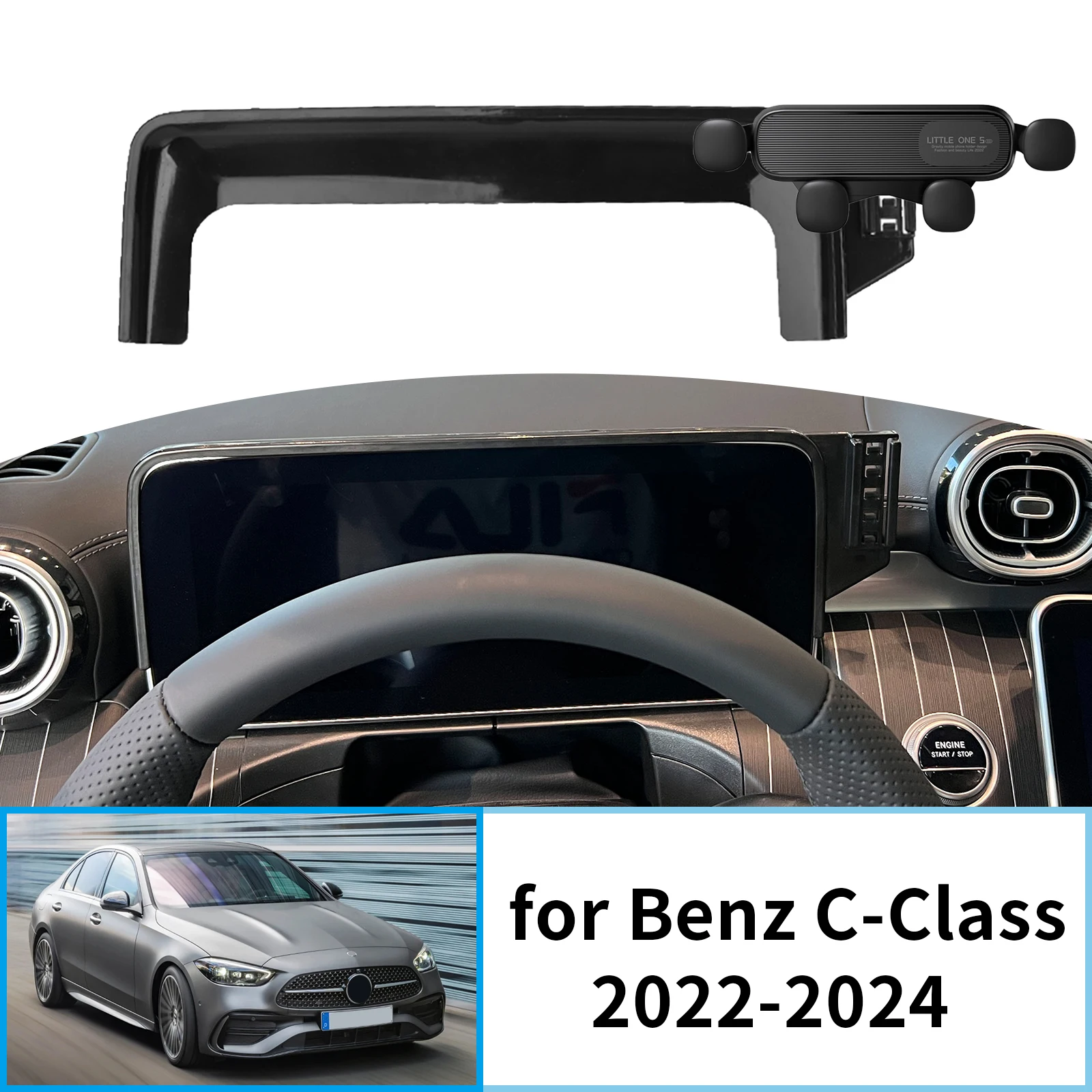 

Car Mobile Phone Holder for Mercedes-Benz C-Class 2022-2024 C CLASS W206 GPS Bracket Navigation Stand Auto Accessories