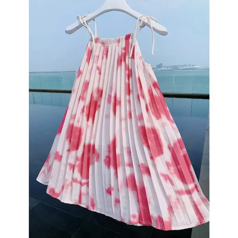 Fashion Beach Mother and Daughter Equal Dress Holiday Mom Baby Girls Matching Clothes 2023 Vacation Look Women Summer Dresses