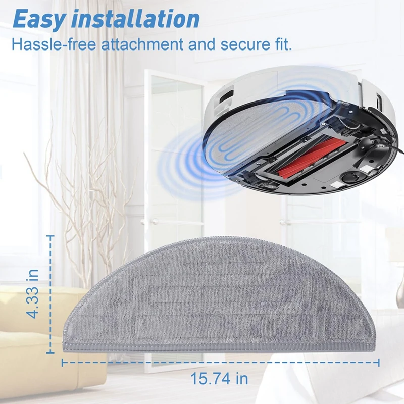 Serpillière pour aspirateur robot Roborock S8 Pro Ultra / S8 +/S8, tampons lavables et réutilisables en microcarence