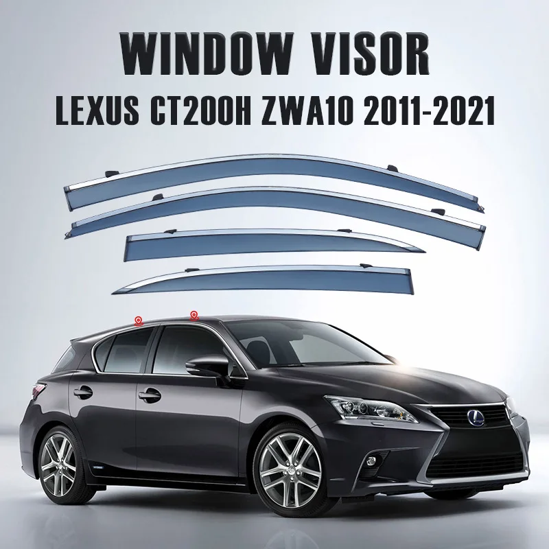 For LEXUS ZWA10 Window visor Weather Shield Side Window Deflector Car windshield weather shield Car accessories