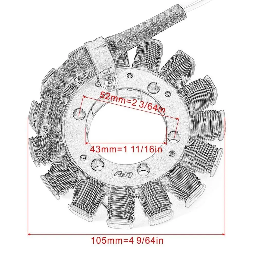 Magneto Coil Stator+Voltage Rectifier+Gasket For Kawasaki NINJA ZX-10R NINJA ZX-10R ABS 2011-2023 OEM:21003-0107 21066-0028