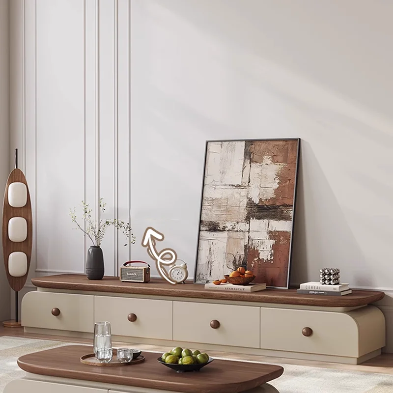 حامل تلفزيون للتخزين الخشبي، شاشة عرض متنقلة، أدراج غرفة المعيشة الفاخرة، منظم طاولة التلفزيون العالمي، أثاث منزلي من Muebles #5