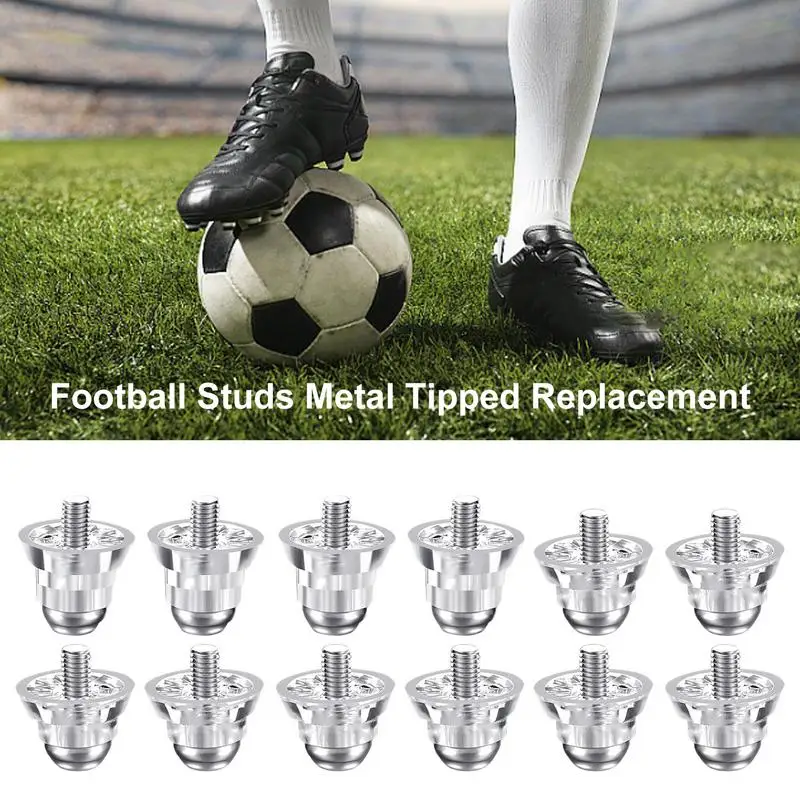 12pcs Screw On Football Cleat Studs Soccer Spikes Replacement Set With Metal Head Shoe Studs For Men Women Boy And Girl