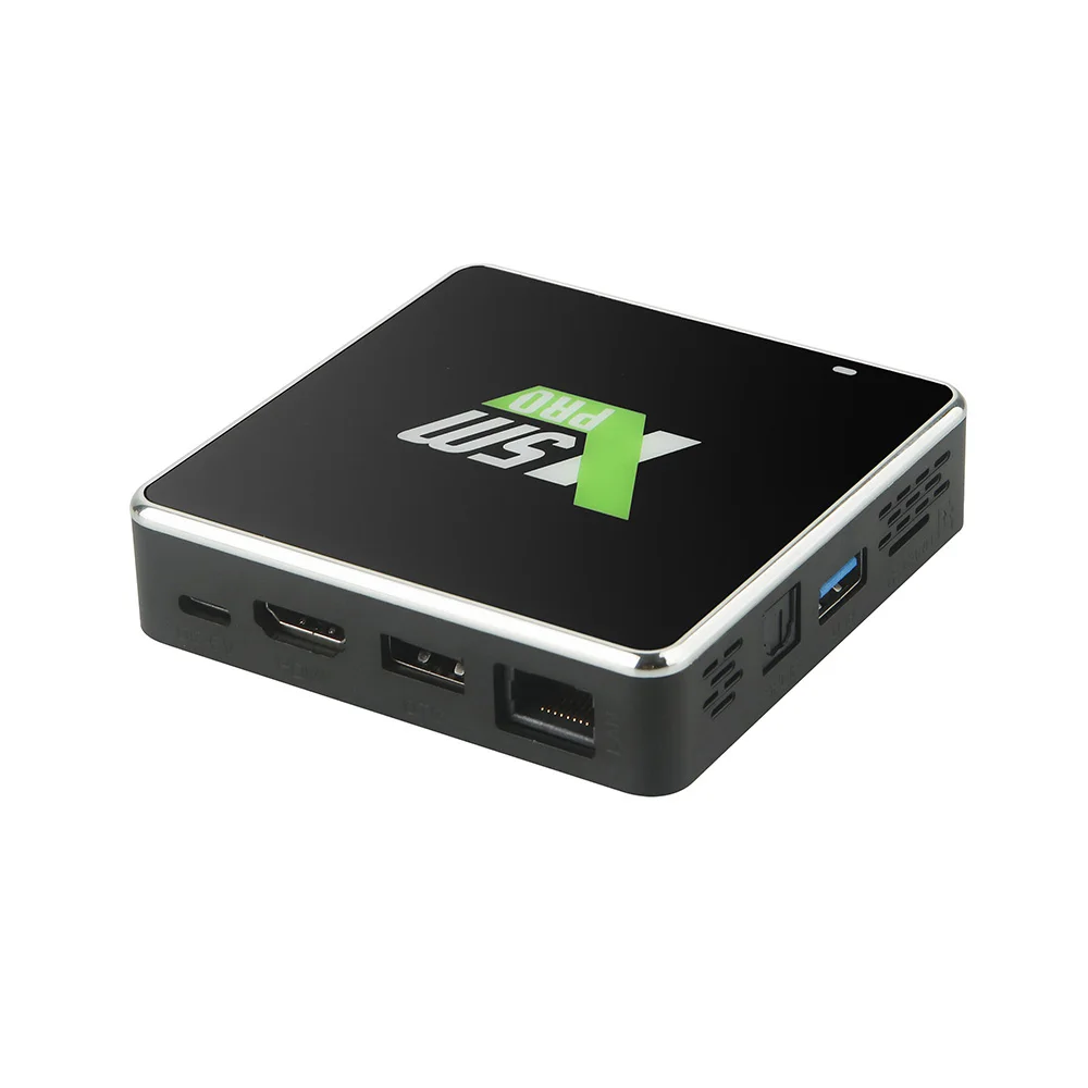 UGOOS X5M PRO TV Box Android 14 Amlogic S905X5M 4GB 32GB 4K 60fps AV1 WiFi 6 BT54 جيجابت إيثرنت AI Upscaling مع جهاز تحكم صوتي