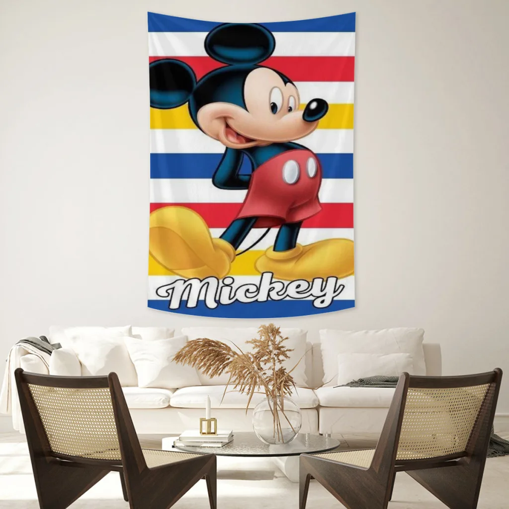 Mikey Mouse Fabric Tapestry    for Wall Bedroom Room Decorating Items