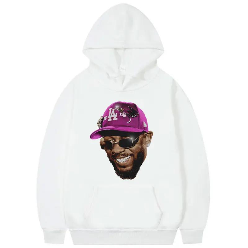 

Rapper Kendrick Lamar Graphic Hoodies Men's Hip Hop Vintage Hooded Sweatshirts Unisex Fashion Casual Loose Pullovers Streetwear