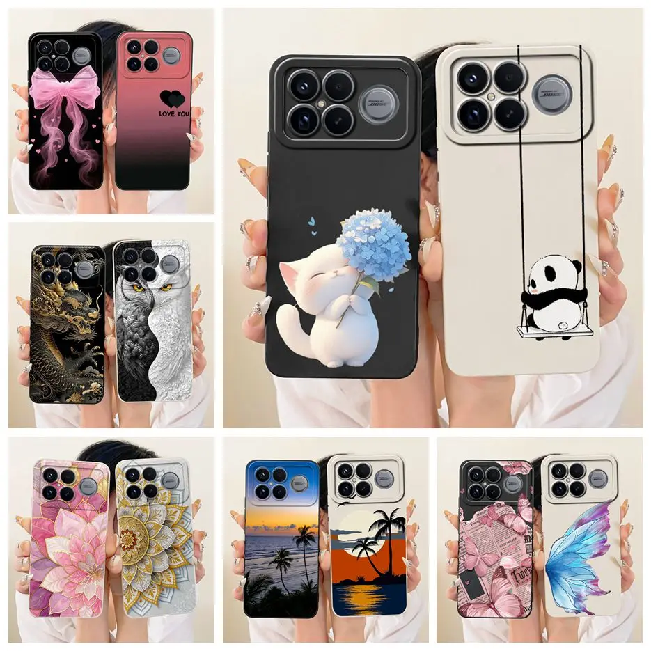 Für Xiaomi Poco F8 Pro Ultra 5G Fall Nette Katze Panda Cartoon Abdeckung Weiche TPU Telefon Fall Für Xiaomi poco F8 Ultra PocoF8 Pro Fundas