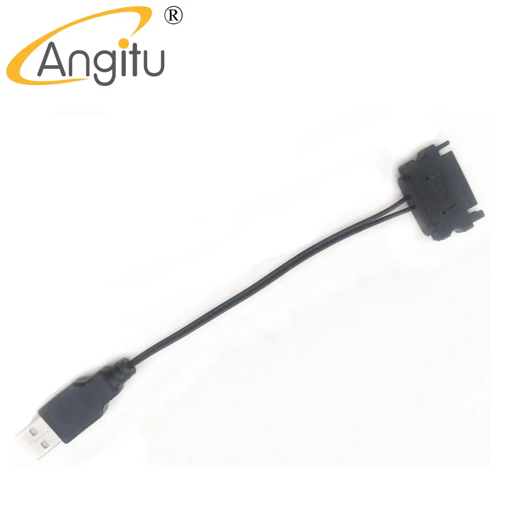 Angitu 5V USB To Sata Male Power Adapter Cable For Laptop 2.5 Hard Drive HDD SSD-15cm