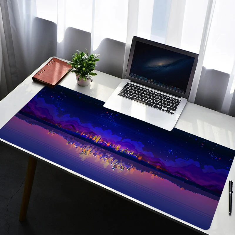 Mouse Pad PC Non Slip Rubber Cartoon Mousepad Laptop Gamer Cabinet Keyboard Pad Office Computer Gaming Desk Pixel Art Mouse Mat