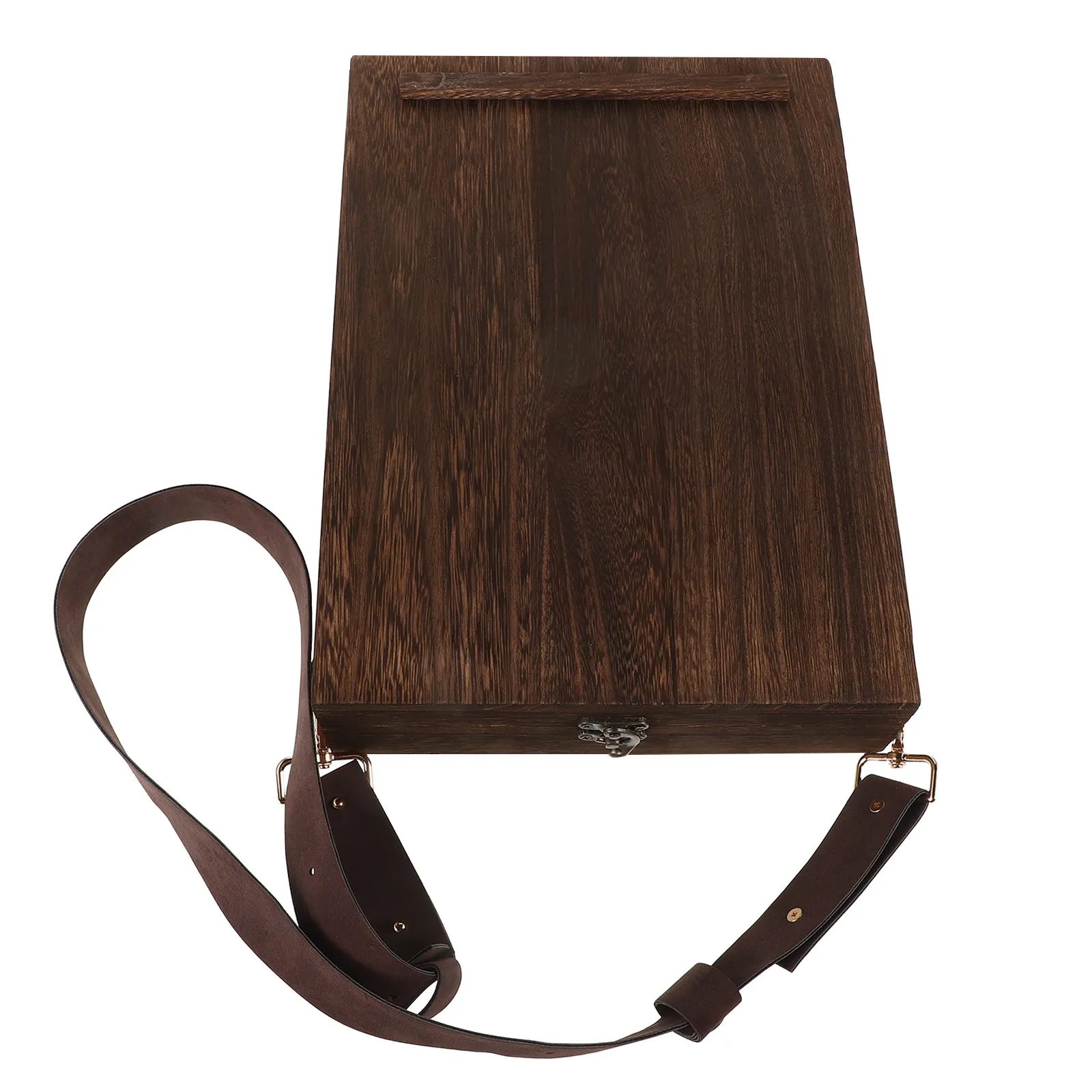 

Деревянный портативный кейс-сумка для художника 13x9 дюймов, дизайн «Почтальон», для хранения инструментов и кистей