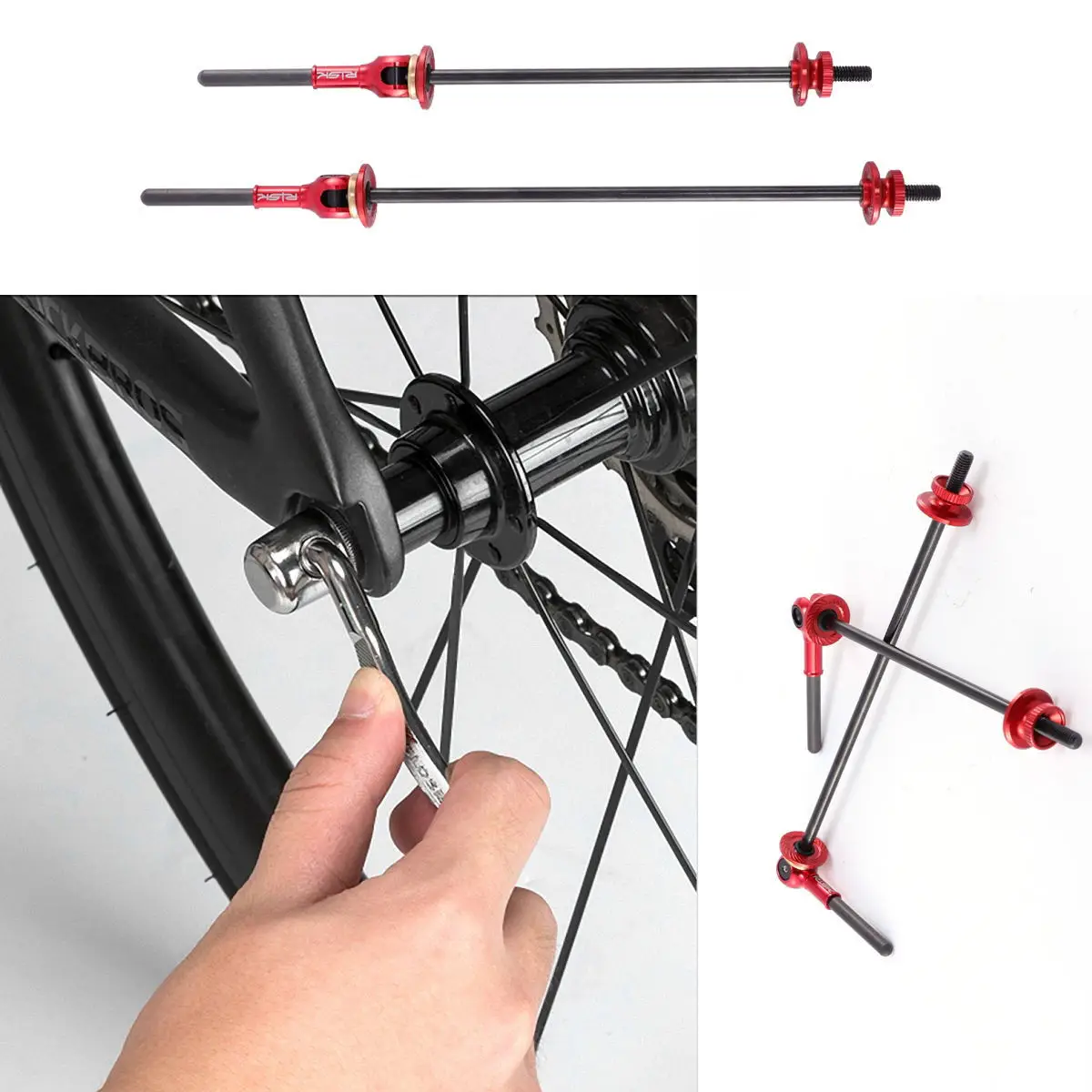 Fahrrad-Schnellspanner, Stahlmaterial, Reparaturnabe für Mountainbike, Rennrad, Schnellspanner, schnelles Demontage-Set, leicht